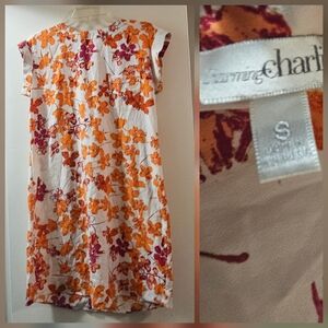 Charlie Floral Dress in Orange and Purple